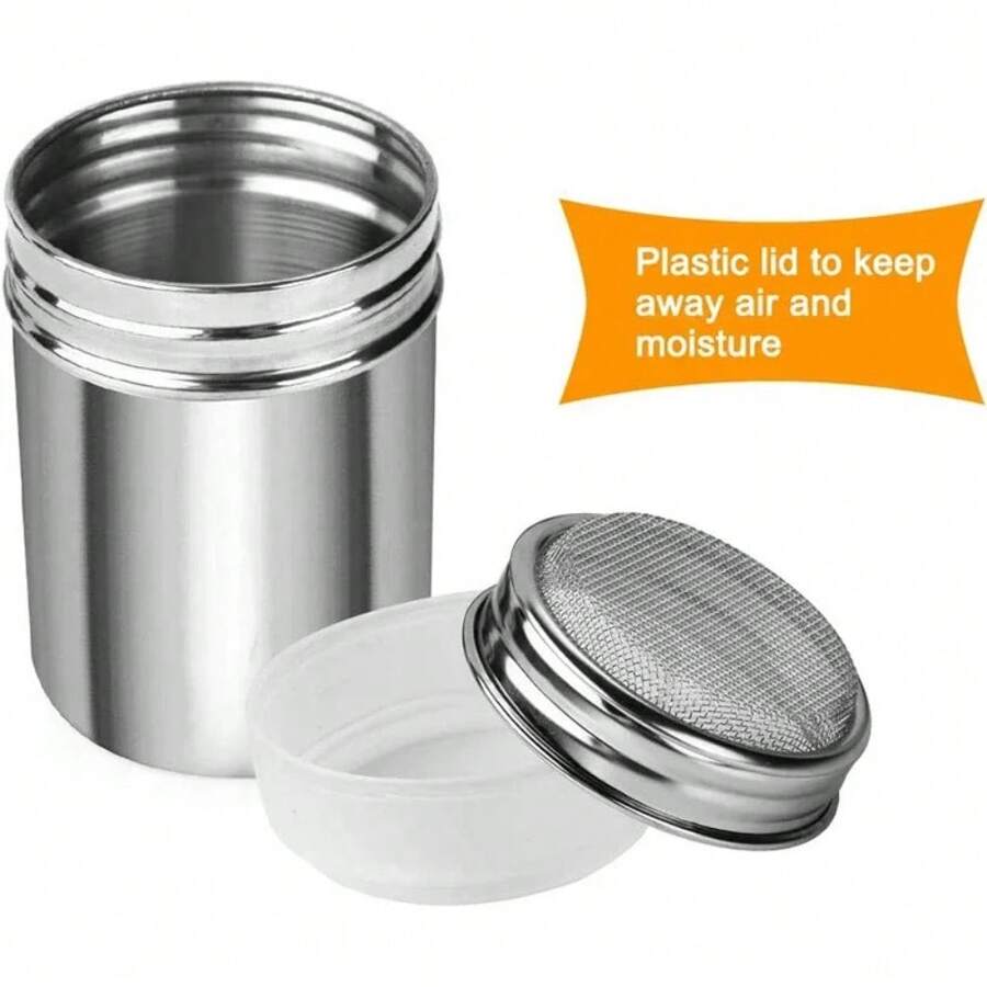 Stainless Steel Cocoa Flour Coffee Sifter Flour Sugar Icing Mesh Sifter