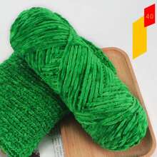 100g DIY Plush Yarn Soft Chenille Amigurumi Velvet Knitting Sewing DIY Material For Scarf/Sweater 100% Polyester Velvet Yarn Accessories Summer, School - Gold Velvet Thread - View 31
