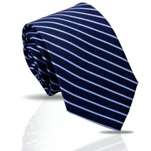 1pc Men's Classic Striped & Polka Dot Handmade Tie, Formal Business Necktie, Suitable For Banquet & Evening Formal Wear, Work & Professional Attire, Casual Italian/British Retro Style Accessories