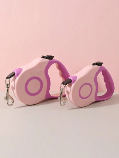 1 pieza Correa retráctil automática para mascotas, 3m/5m, varios colores disponibles, color de mango aleatorio
