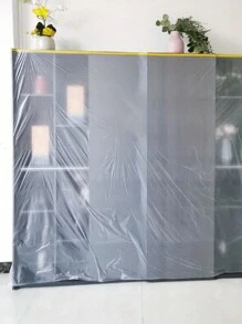 Multi-Purpose Disposable Dust Cover With Adhesive Tape – Water-Resistant Protection For Furniture During Renovation And Cleaning – Odorless, Transparent PE Film For School, Office, Household, Travel, Bag, Organizer, Storage - Clear - View 4