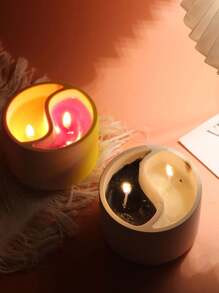 1 pieza Molde de vela Yin Yang, Molde de jabón Taijitu de aromaterapia, Molde de resina epoxi, Moldes de silicona decorativos para manualidades de fundición de resina DIY para fiestas