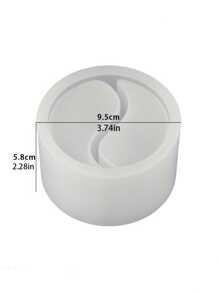1 pieza Molde de vela Yin Yang, Molde de jabón Taijitu de aromaterapia, Molde de resina epoxi, Moldes de silicona decorativos para manualidades de fundición de resina DIY para fiestas