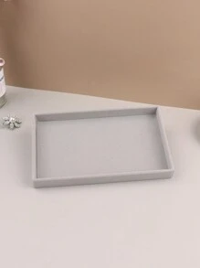 1件/6件装优雅灰色天鹅绒首饰收纳托盘，适合开学季，也是节日送礼的理想之选，如圣诞节、感恩节、新年和情人节。时尚的项链、耳环和戒指收纳方案，是家居装饰和时尚配饰的完美补充，为您的梳妆台增添别致的收纳空间。