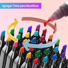 Set de 168/120/80/60/48/36/24 marcadores de punta doble, punta de pincel, para papelería, en variedad de colores, con organizador. Marcadores de agua de punta doble y pincel para dibujar, colorear, acuarelas, caligrafía y cómics. Marcadores de punta de pincel para niños y adultos. Set de marcadores premium de alta calidad, acrílicos permanentes, en estuche, para regresar a la escuela