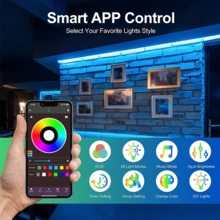 A Set Of 5V Led Strip Lights With 24key Remote,RGB Strip Lights With Timer Setting,Brightness Adjustment,Music Sync Color Changing Strip Lights For Bedroom,Living Room,Home Decoration,Festivals Party Atmosphere Decoration