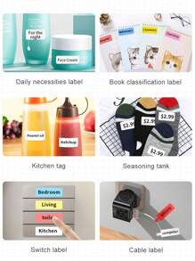 A Roll Of 40*60mm Thermal Sticker Labels For 2 Inch Thermal Label Printer Adhesive Label For Barcodes Postage Address Shipping In Home&Business,Black On The White - 40*60mm(1.57*2.36inch) - View 4