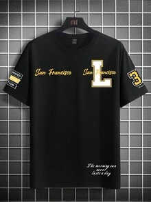 Men T-Shirts - 杏色 - 查看 2