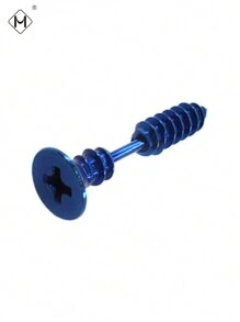 1pc Fashion Punk Style Stainless Steel Cross Screw Earring, Unisex Daily Wear - Phillips Screws - View 23