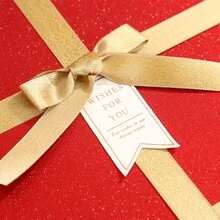 Caja de regalo con moño rojo para bodas, caja de dulces para San Valentín, caja de regalo para cosméticos, caja de regalo para devolver un obsequio, caja de regalo a mano - Rojo - Ver 3