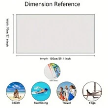 1 Pc,Timberwolf Wolf King Pattern Microfiber Soft Absorbent Beach Towel - Blue - View 3