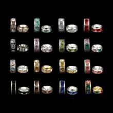 100-500 pezzi Rondelle Spacer perline in 16 colori per la creazione di gioielli con perle da 8 mm, spaziatori per braccialetti, perle focali per penne