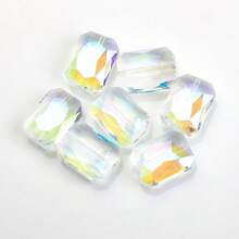 13*18mm Crystal Glass Mahjong Square Pendant With Hole DIY Jewelry Making Accessory Necklace Chain Bead - 13*18MM Mahjong - View 20