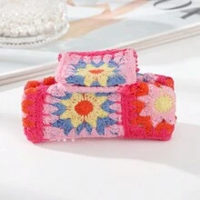 1pc Knitted Flower Hair Claw (Random Color/Position) Summer Outfits Hair Clips Beach Accessories - Multicolor - View 16