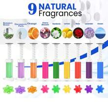 Toilet Cleaner Gel Stamp With 14 Flowers Effect 1pc/9 Scents Toilet Gel Stamps Set+Air Freshener Bathroom Deodorizer+Bowl Cleaner - Multicolor - View 20