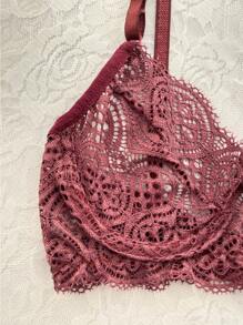 Women Bras & Bralettes - 酒紅色 - 查看 2