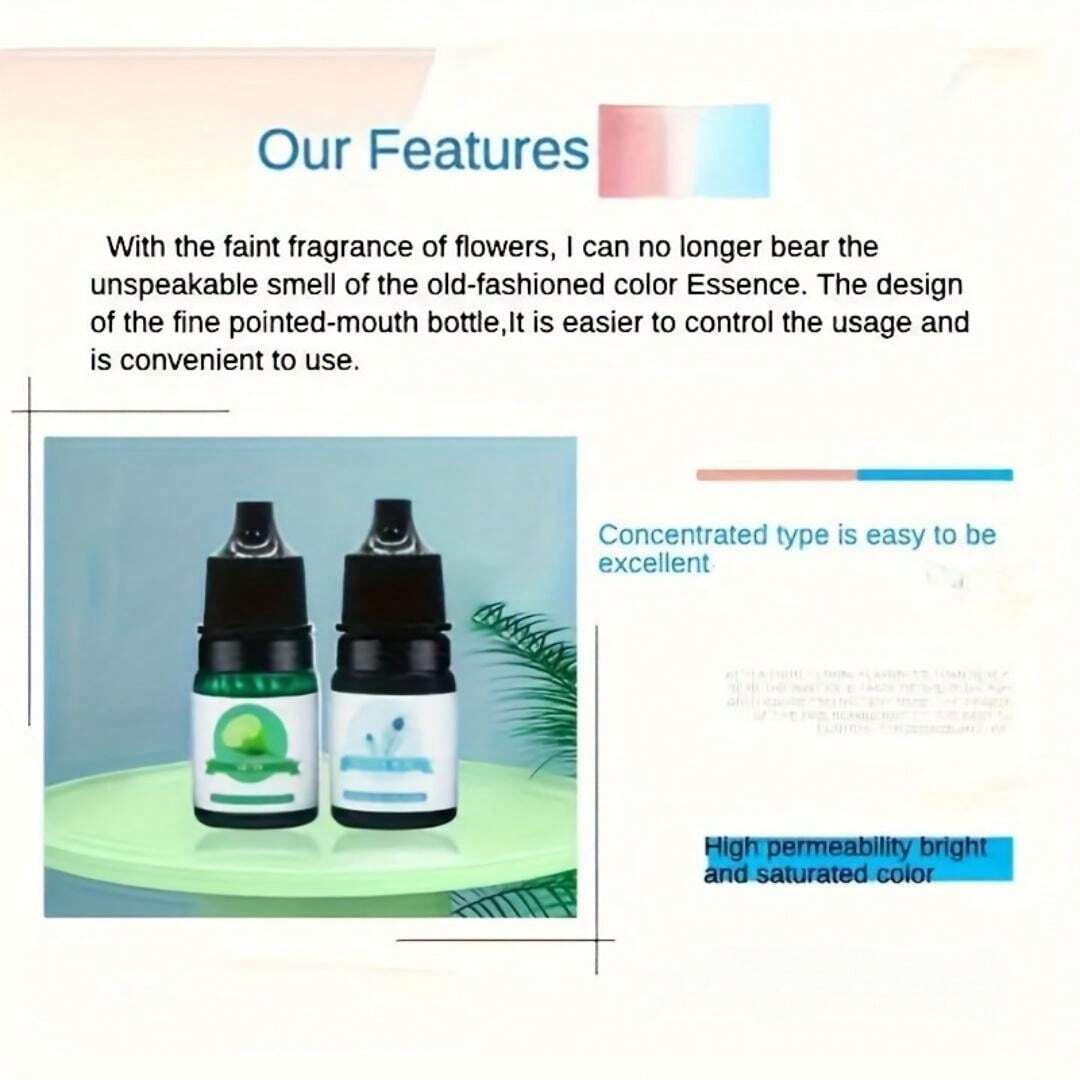 24 Bottles Epoxy Resin Color Pigment Liquid 24 Colors Liquid Epoxy Dye Translucent Resin Tint