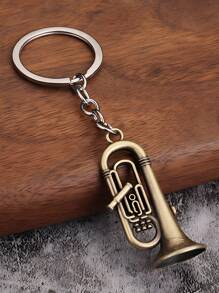 1 pieza Mini instrumento musical saxofón de metal en estilo bohemio y dopamina, llavero colgante, regalo musical para amigos, padres, niños, accesorios de coche, bolso, escuela, estilo gótico y Y2K, disponible al por mayor