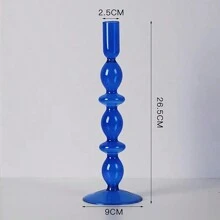 一件独特的玻璃烛台，用我们美丽的玻璃烛台点亮您的生活。手工制作，完美无瑕，这些烛台适合任何场合！、房间装饰、礼物 - 彩色 - 查看 15
