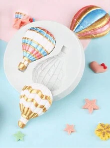 Molde de silicona con forma de globo aerostático, nube y arcoíris para hacer accesorios de decoración DIY