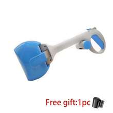 1pc Dog Poop Scooper Portable Pet Pooper Scooper With Garbage Bag For Outdoor Activities - Baby Blue - View 12