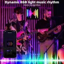 LED 像素顯示器，32x32 可編程像素藝術顯示屏，具有應用程式控制，適用於兒童男孩女孩，創意動畫，有趣的文字和數字時鐘，電競配件，適用於桌面/牆壁房間裝飾 - 黑色 - 查看 8