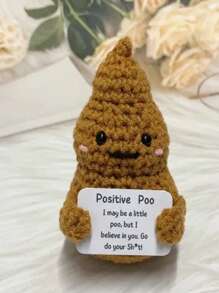1pc Mini Funny Poo, Interesting Knitted Wool, Handmade Funny Gift For Friend,Cute Office Desk Accessory, Coworker (Funny)