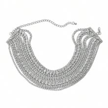 1入組高級精緻寶石短頸圈項鍊，配有閃亮的鑽石 - 鏈條 - 查看 14