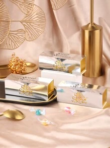 10pcs/Pack Eid Al-Adha, Eid Mubarak Party Favor Hollow Paper Gift Box