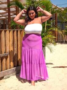 Women Cover Ups - 紫色 - 查看 1