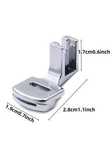 2 Piezas Prensatelas de máquina de coser para doblar pliegues, adecuado para la mayoría de máquinas de coser domésticas de vástago bajo, piezas y accesorios para máquinas de coser - Plateado - Ver 4