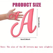 1pc Pink Letters For Beach Bag Decorative Charm Insert Bag Accessories Beach Bag Accessories For Women's Rubber Beach Handbag EVA Bag Personalized Handbag 3D Letters DIY Your Bag(LetterA-Z)  Beach Accessories Rubber Beach Bag