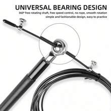 Crossfit Jump Rope Professional Speed Bearing Skipping For Fitness Workout Training Equipement MMA Boxing Home Exercise - Black - View 6