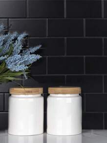 Azulejos de salpicadura para la cocina, autoadhesivos, azulejos de metro premium autoadhesivos de color negro mate, azulejos autoadhesivos para salpicaduras en la cocina, el baño, la chimenea, la caravana, etc. (negro mate), pegatinas, vinilos decorativos para el hogar, artículos de decoración de primavera para renovar su hogar, pegatinas de decoración de ramas, regalos de cumpleaños y graduación