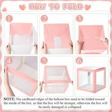 1入組透明氣球盒裝套裝，適用於兒童生日派對、婚禮、訂婚、單身派對和聚會場合裝飾，可客製化名稱組合，適用於學校和公司聚會活動 - 彩色 - 查看 10