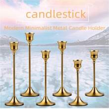 European-Style Iron Art Small Candlestick Set Of 3 For Dining Table, Western Candlelight Dinner, Wedding Decoration Candle Holder