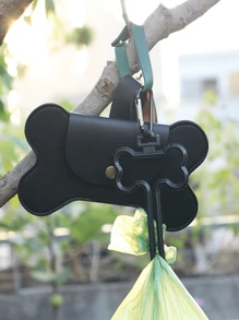 1入組寵物廢棄物袋收納袋，帶肩帶的便攜式彈出式發射器，適用於戶外散步，適用於任何卷筒尺寸 - 彩色 - 查看 3