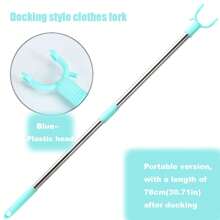 1pc Stainless Steel & Plastic Clothes Drying Rack, Balcony Hanger Thickened Laundry Pole Clothesline Organizer Dress Pants Shoes Jeans Boots Skirt,Spring,Minimalist,Summer Tops - Multicolor - View 29