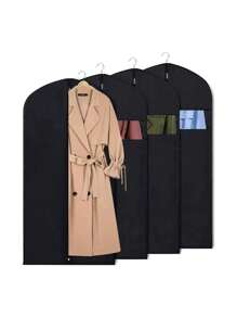 5 Pieces Set Suit Dust-Proof Bags With Window Hanging Garment Storage Bags For Shirts, Suits, Dresses, Coats Portable Clothing Protective Bag For Bedroom, Closet, Dormitory, Home Storage Decorations Decor Festival Decor Room Decor Home Decor Bed Room Decor Dress Pants Shoes Jeans Boots Skirt Bedroom, Organizer, Home Storage, White T Shirt Women, Black Pants Women, Ladies Winter Clothes, Dress, - Multicolor - View 5