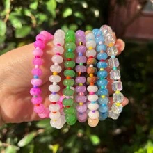 manbara 疊積塗鴉OOAK 2024海灘波西米亞彩色珠寶創意手工混合寶石天然石頭串珠項鍊女士首飾批發疊積塗鴉OOAK