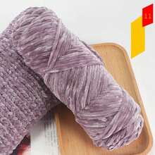 100g DIY Plush Yarn Soft Chenille Amigurumi Velvet Knitting Sewing DIY Material For Scarf/Sweater 100% Polyester Velvet Yarn Accessories Summer, School - Gold Velvet Thread - View 14