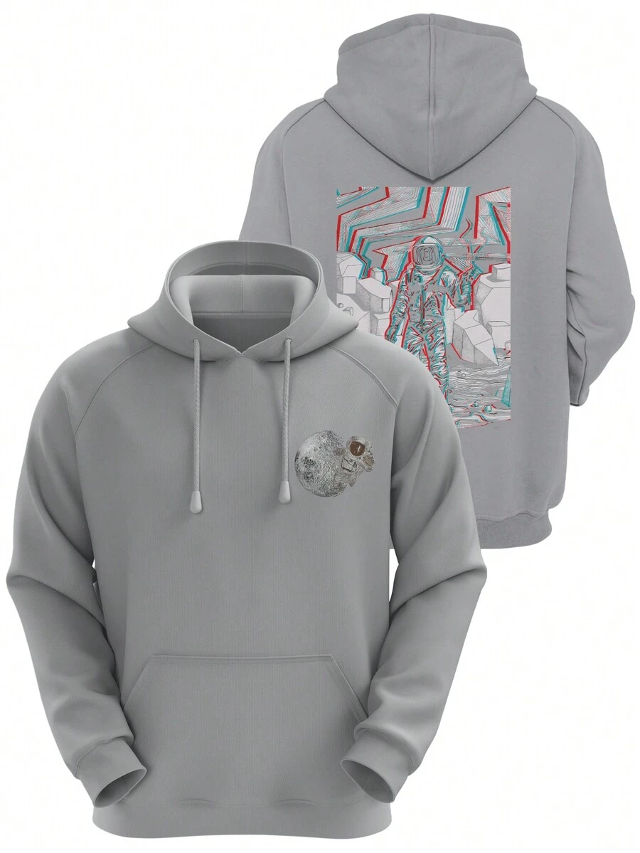 Men Hoodies - 灰色 - 查看 1