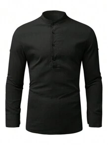 Men Shirts - 黑色 - 查看 2