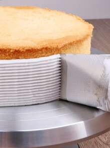 1入組大號單面齒狀裝飾嘴，超大號不鏽鋼結構裝飾嘴，帶雙面齒狀的平面裝飾嘴，適用於塗抹奶油，DIY蛋糕烘焙工具 - 銀色 - 查看 1