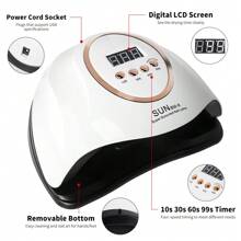 LIMEGIRL Max UV LED Lamp For Nail Dryer Manicure Nail Drying Lamp 45LEDS UV Gel Varnish With LCD Display UV Lamp For Manicure Salon
