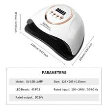 LIMEGIRL Max UV LED Lamp For Nail Dryer Manicure Nail Drying Lamp 45LEDS UV Gel Varnish With LCD Display UV Lamp For Manicure Salon