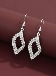 1 Paar modische und einfache glitzernde Strass Ohrringe, Haken oder Anhänger für Frauen zum täglichen, ungezwungenen, Geburtstagsfeier oder Modeschau tragen.