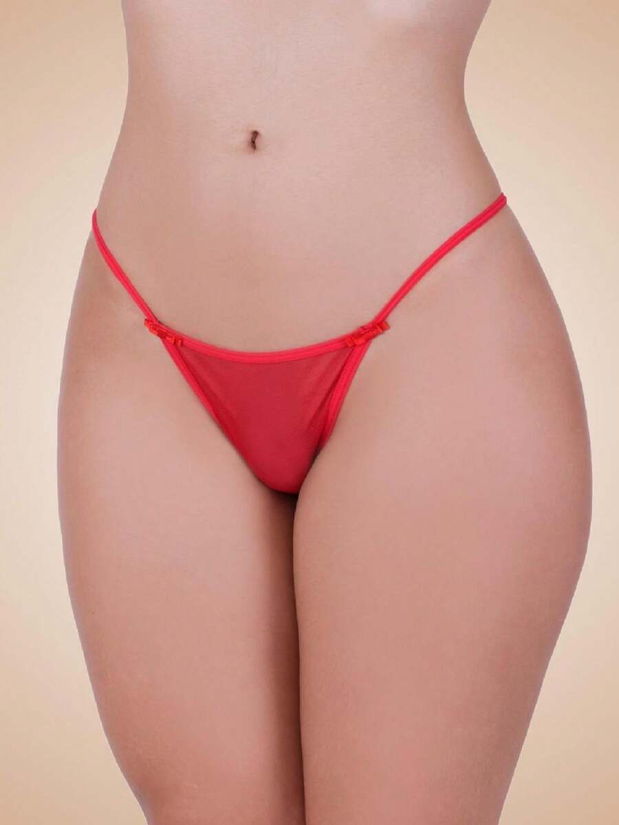 Women Thongs - 紅色 - 查看 1