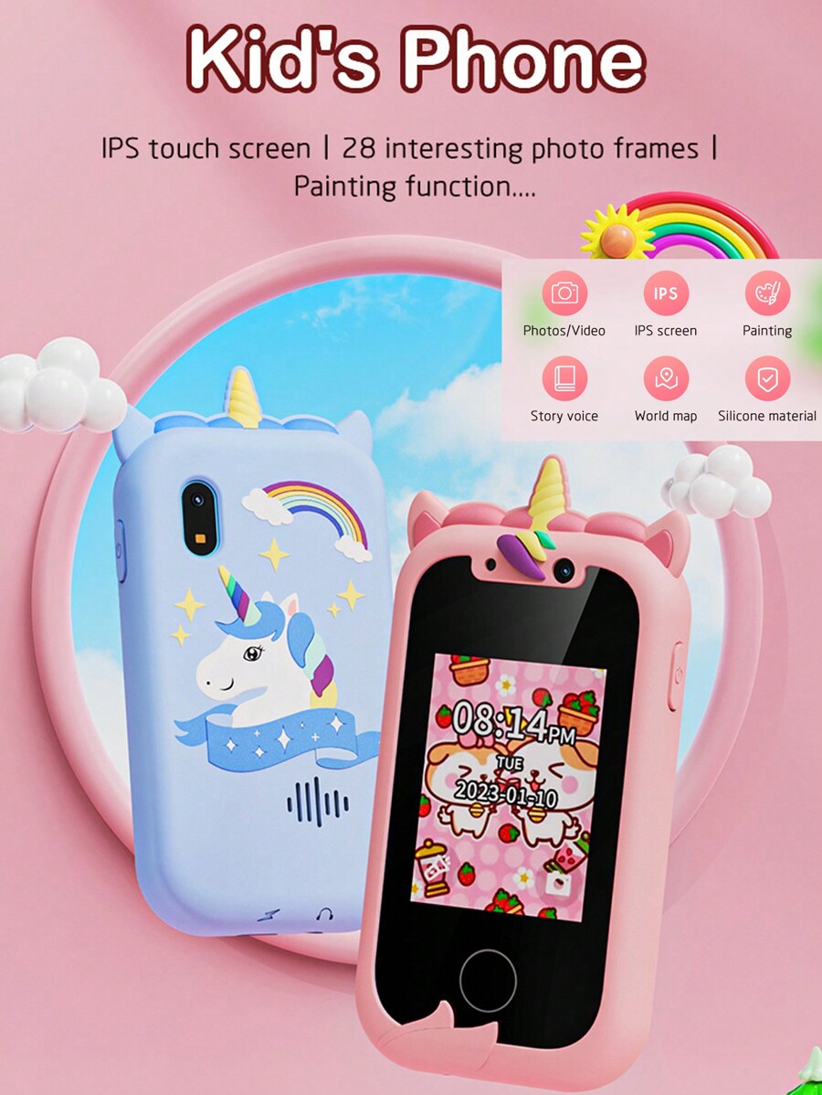 Kids Smart Phone For Girls Unicorns Gifts For Girls Toys 810 Years Old Phone Touchscreen