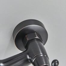 1pc Oil Rubbed Bronze Shower Faucet 8 Inch Rainfall Shower Head Set Bathroom Shower System Wall Mount - Black - View 9
